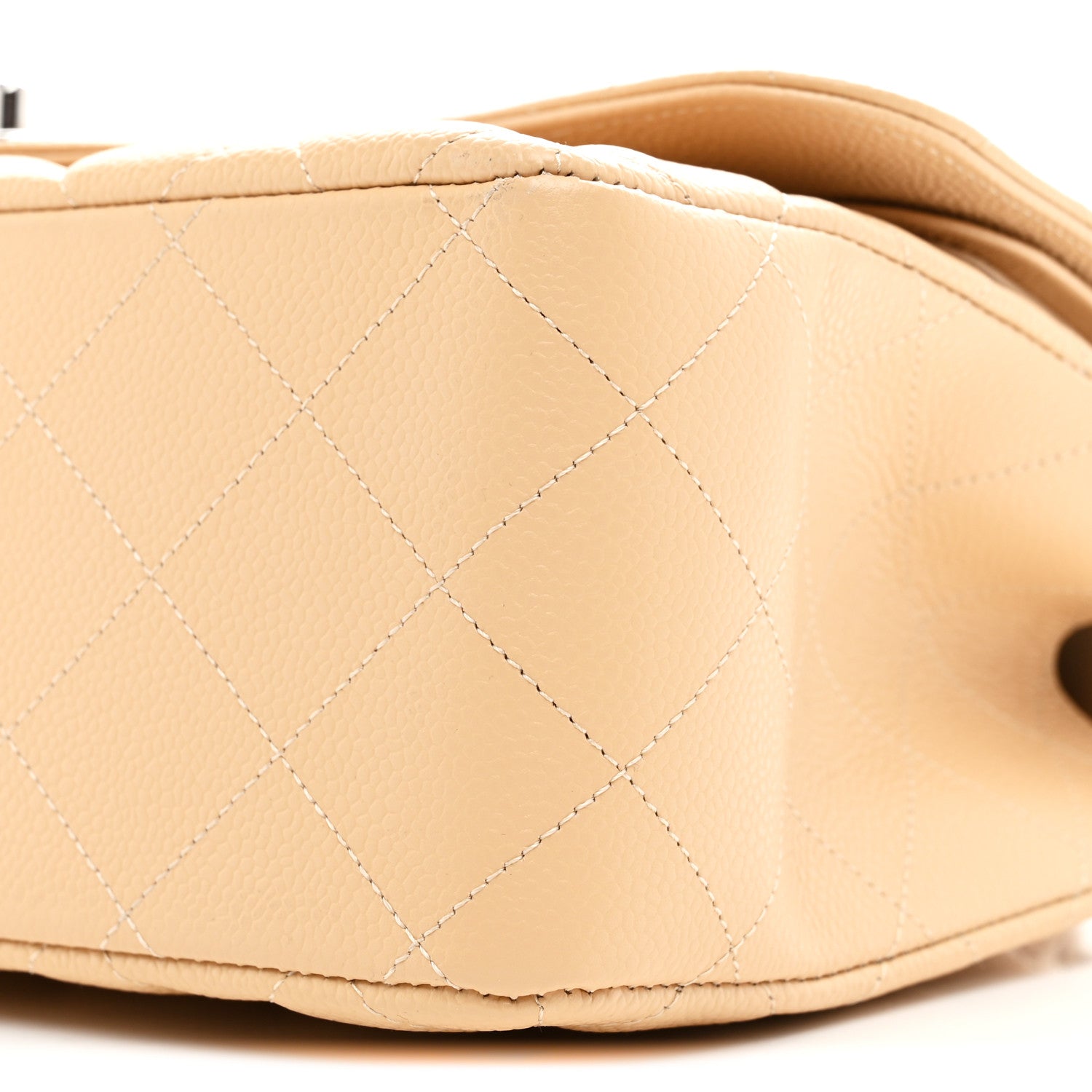 Chanel Caviar Quilted Jumbo Double Flap Beige Clair