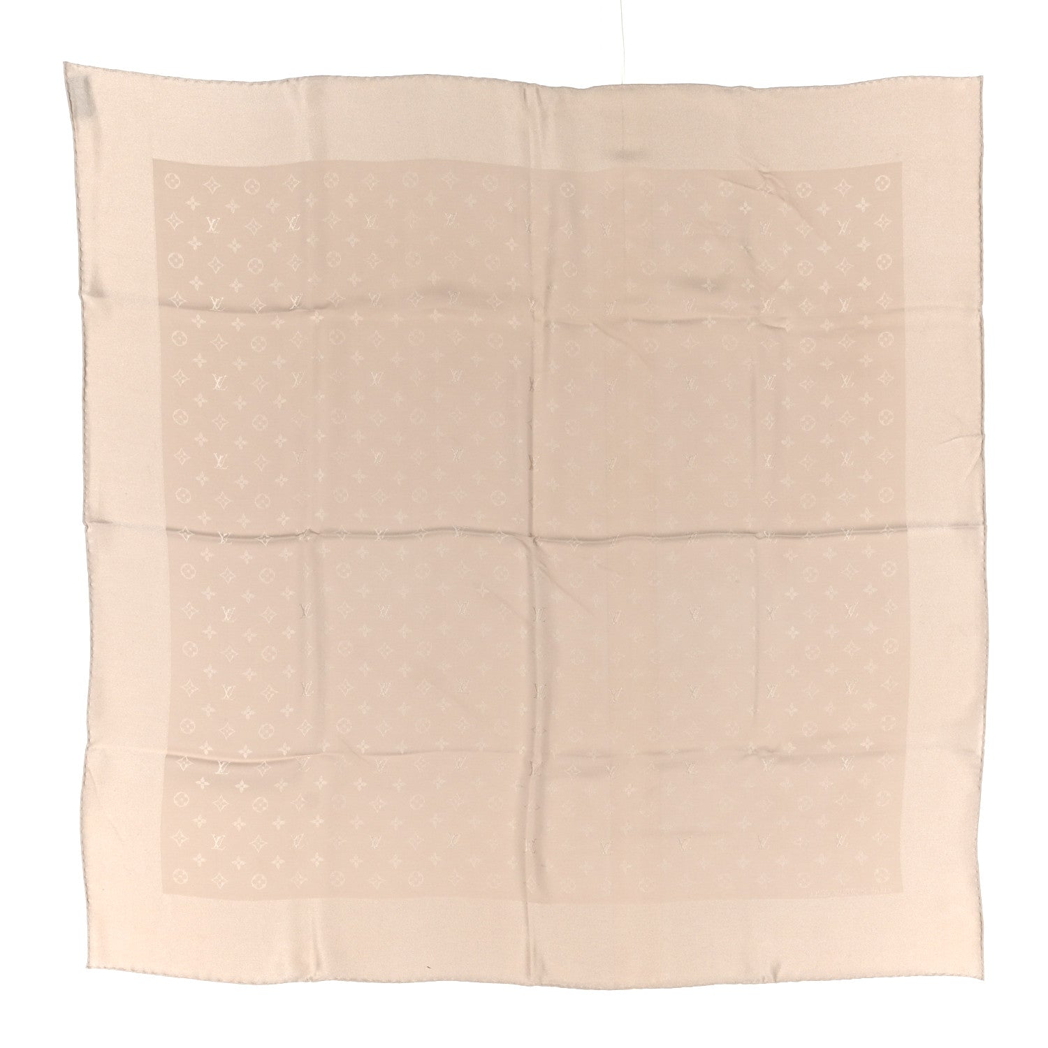 Louis Vuitton Silk Monogram Shawl Beige
