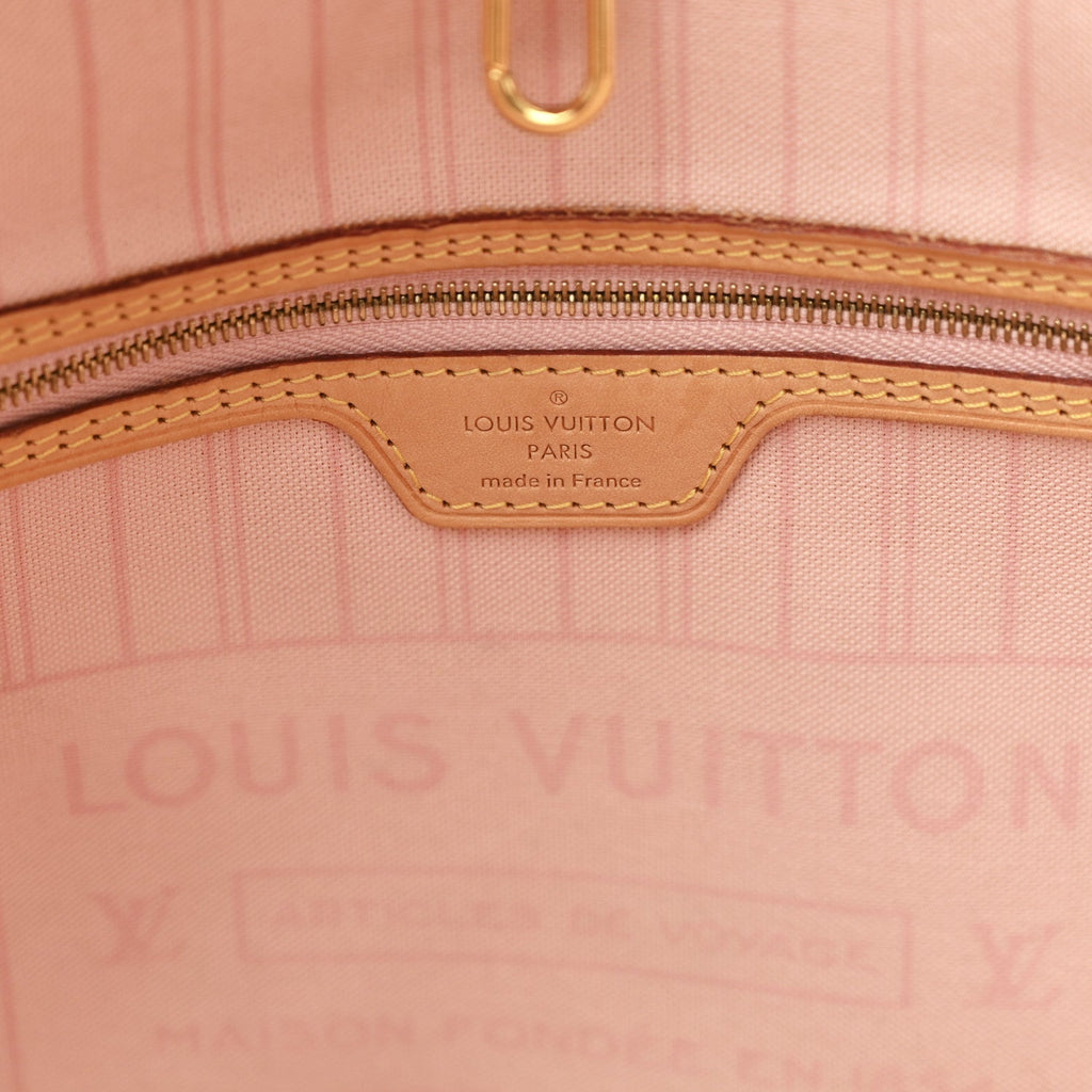 Louis Vuitton Damier Azur Neo Neverfull MM Rose Ballerine