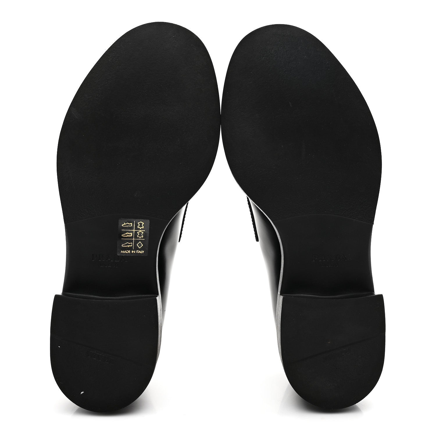 Prada Spazzolato Metal Triangle Logo 50mm Loafers 36 Black