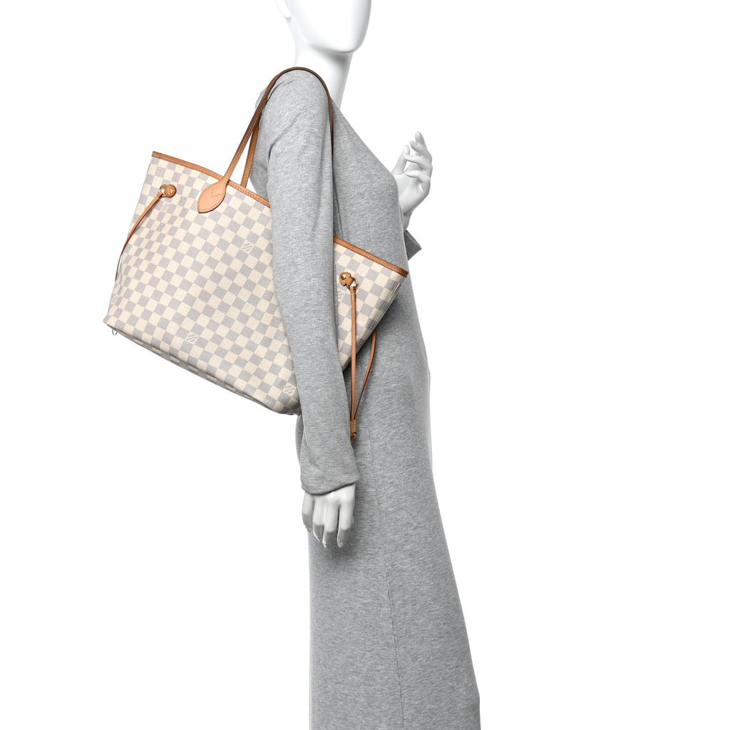 Louis Vuitton Damier Azur Neo Neverfull MM Rose Ballerine