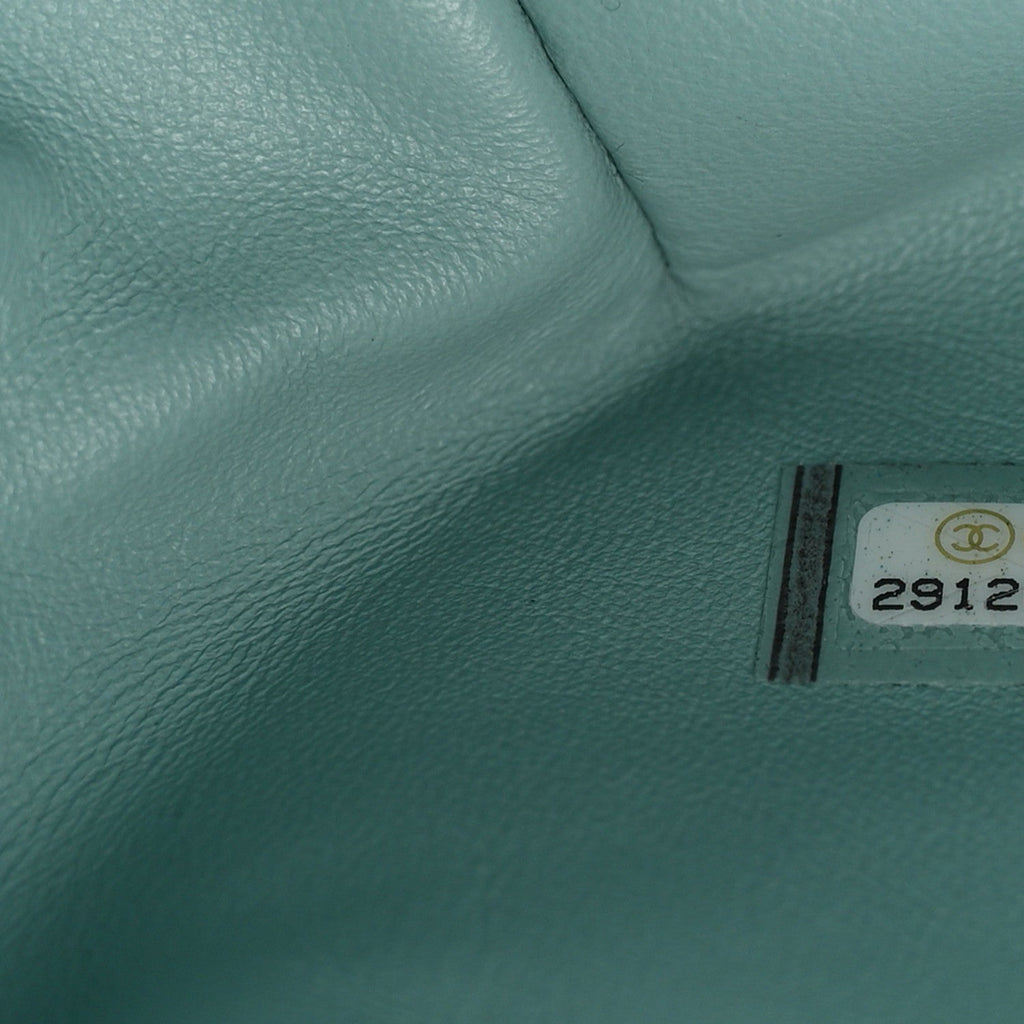 Chanel Caviar Quilted Filigree Waist Bag Light Blue