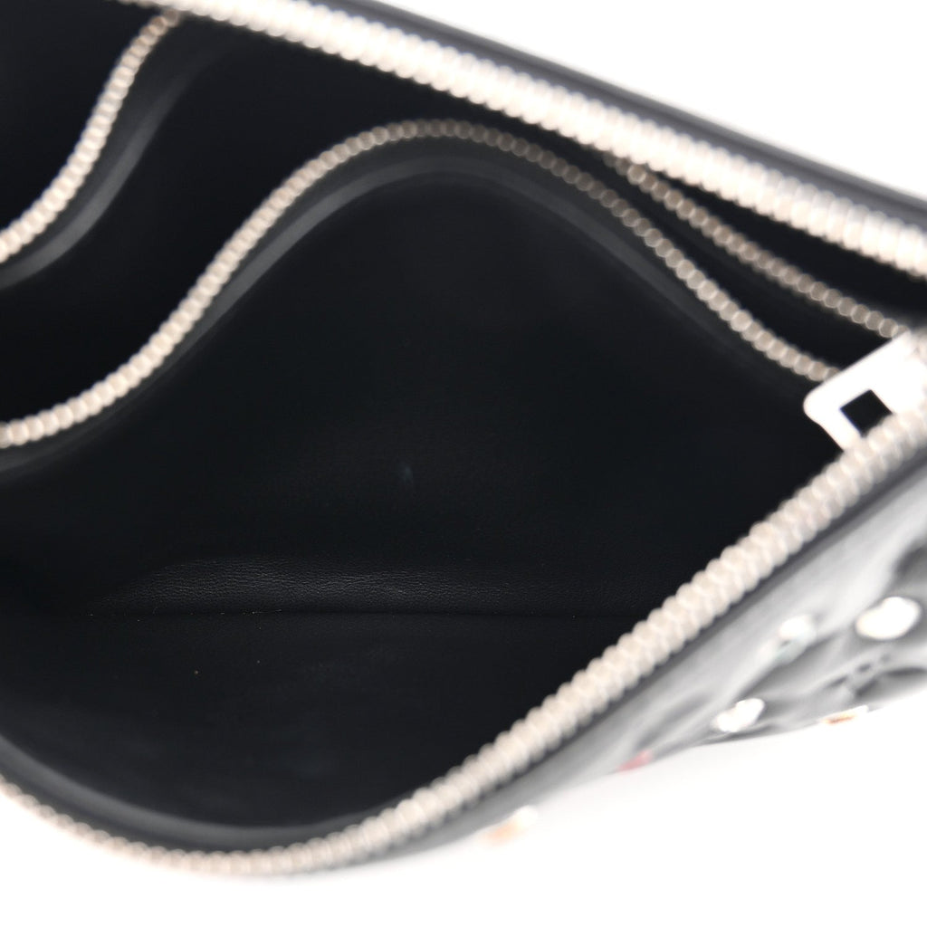 Louis Vuitton Lambskin Monogram Crystal Embossed Embellished Coussin BB Black