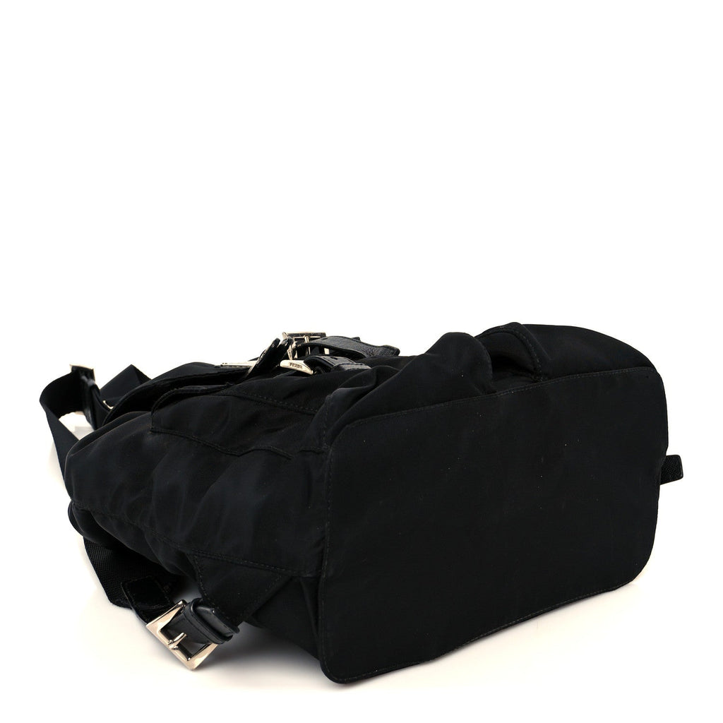 Prada Tessuto Nylon Saffiano Small Backpack Black