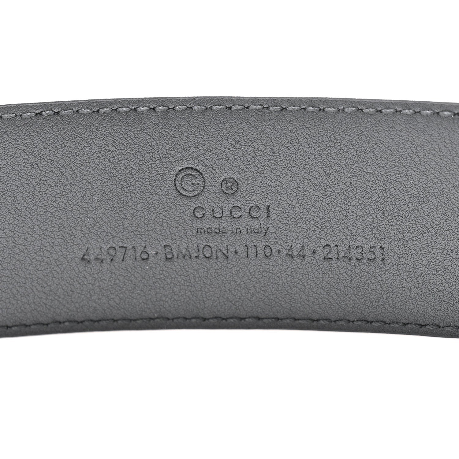 Gucci Soft Microguccissima 40mm Belt 110 44 Black