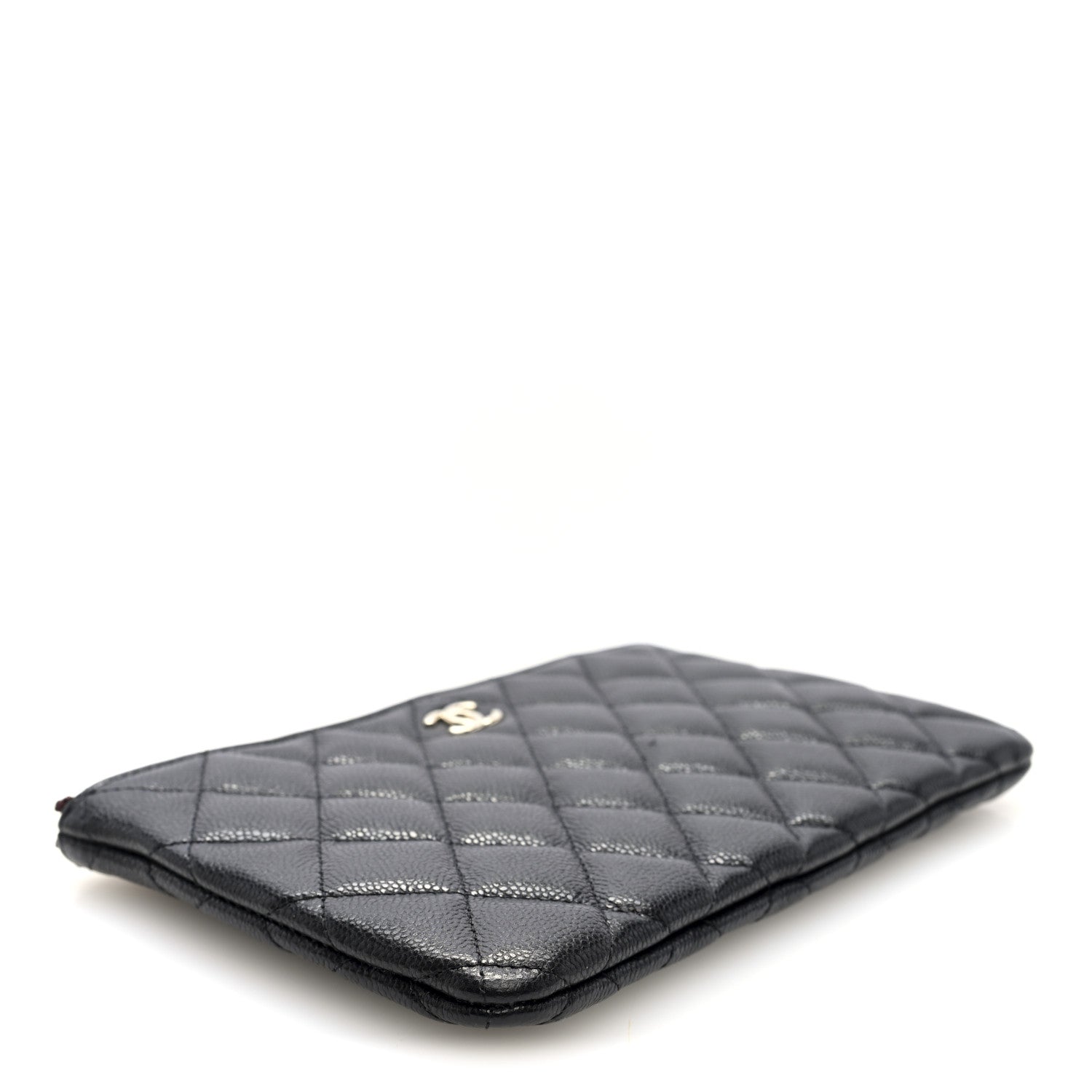 Caviar Quilted Cosmetic Case Black