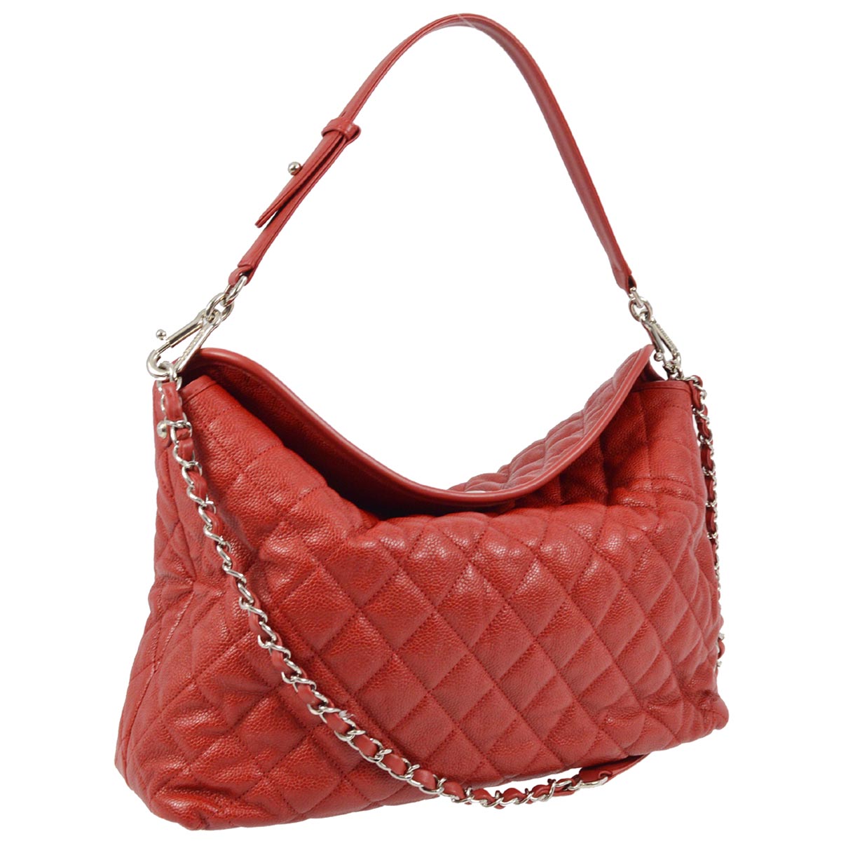 Chanel 2012-2013 Red Caviar 2way hobo Handbag