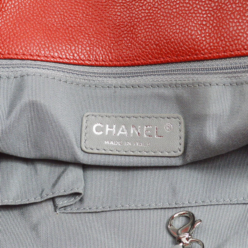 Chanel 2012-2013 Red Caviar 2way hobo Handbag