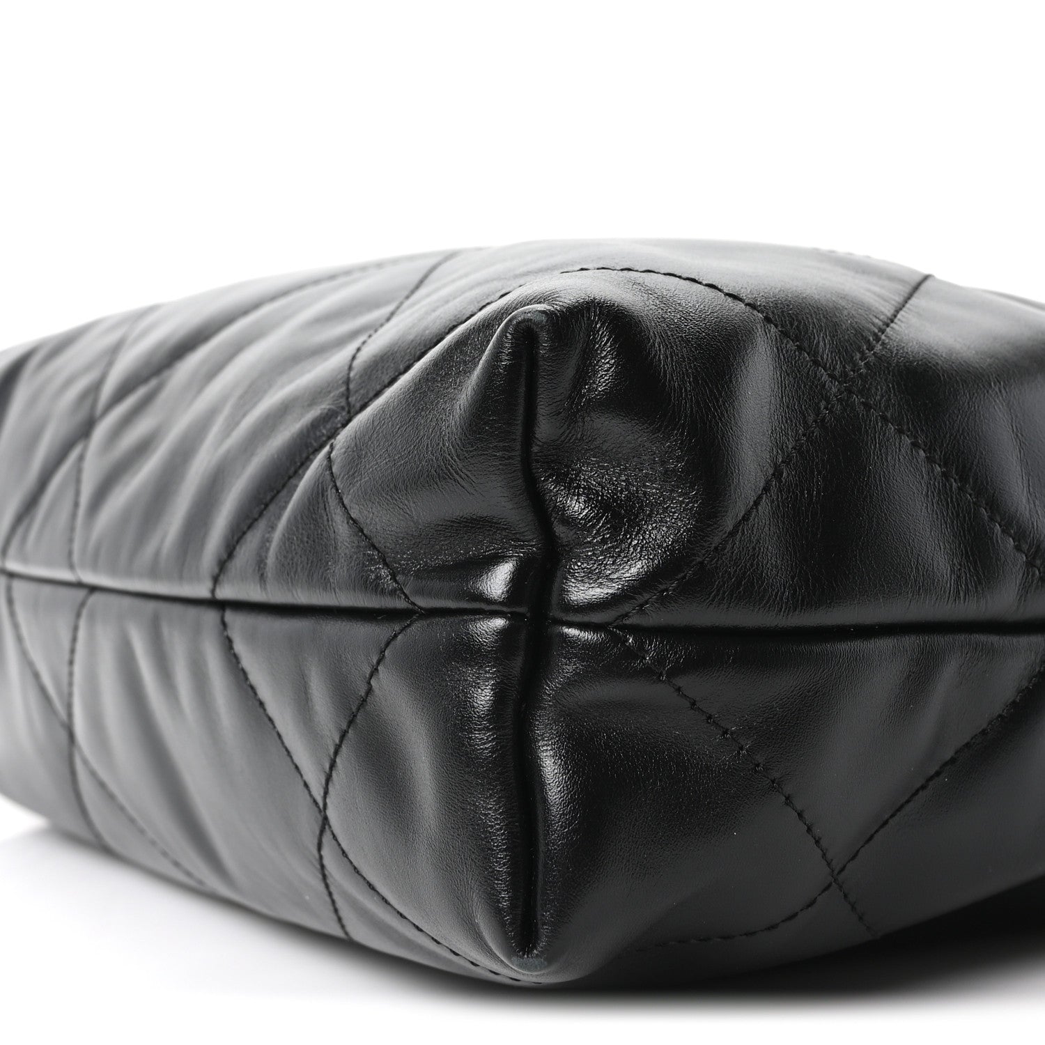 Chanel Shiny Calfskin Quilted Small Chanel 22 Black