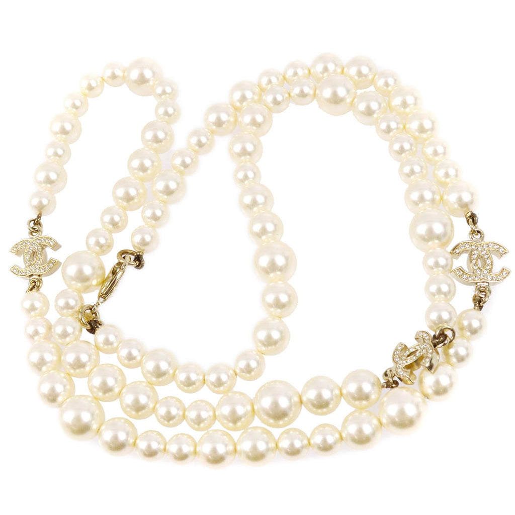 Chanel Artificial Pearl Chain Necklace A13P
