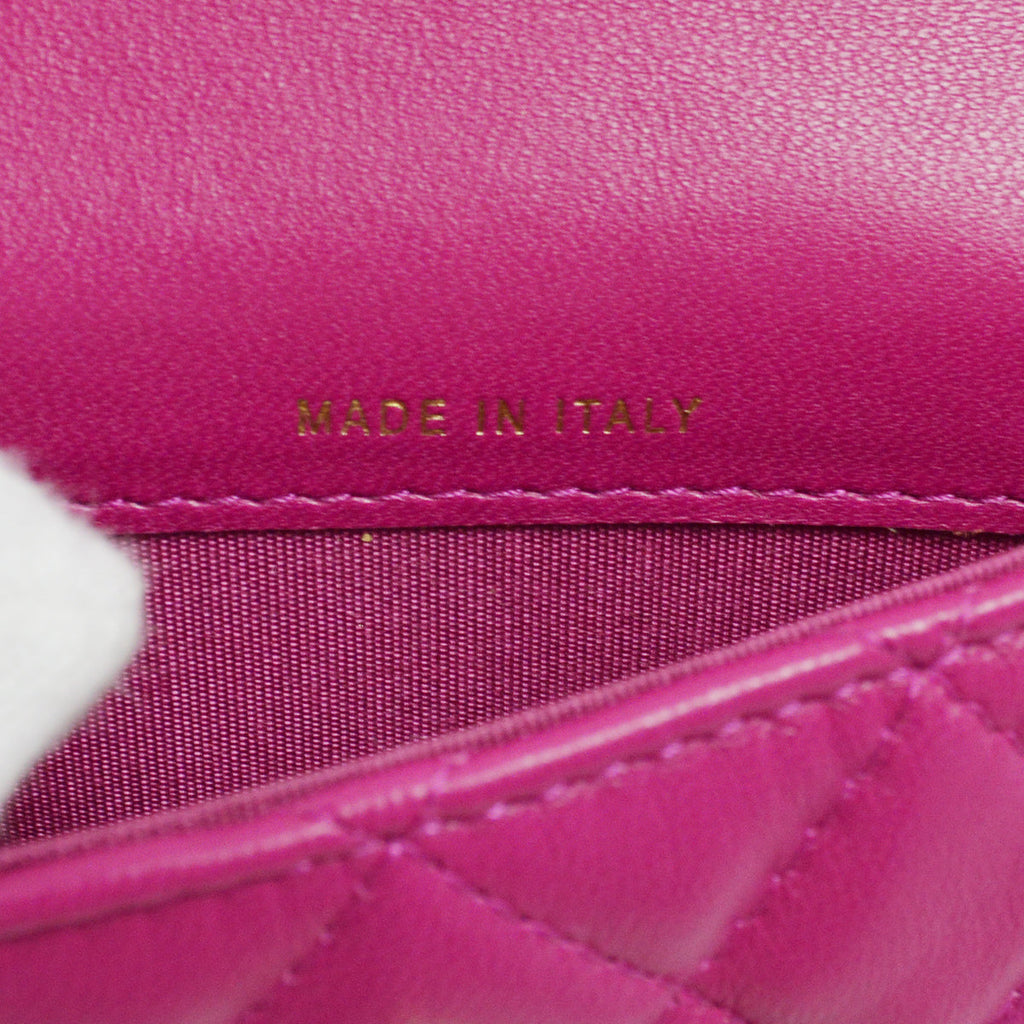 Chanel 2019 Pink Purple Lambskin Belt Pouch Bum Bag