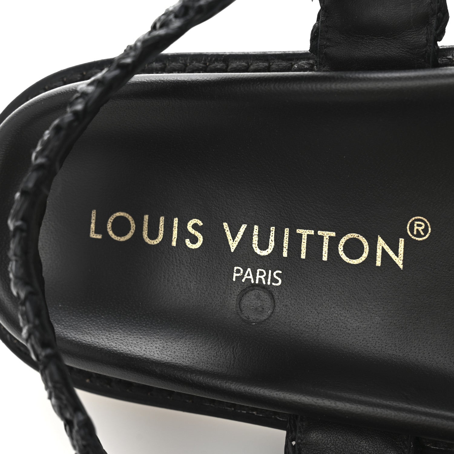 Louis Vuitton Raffia Sunset Comfort Flat Sandals 36.5 Black