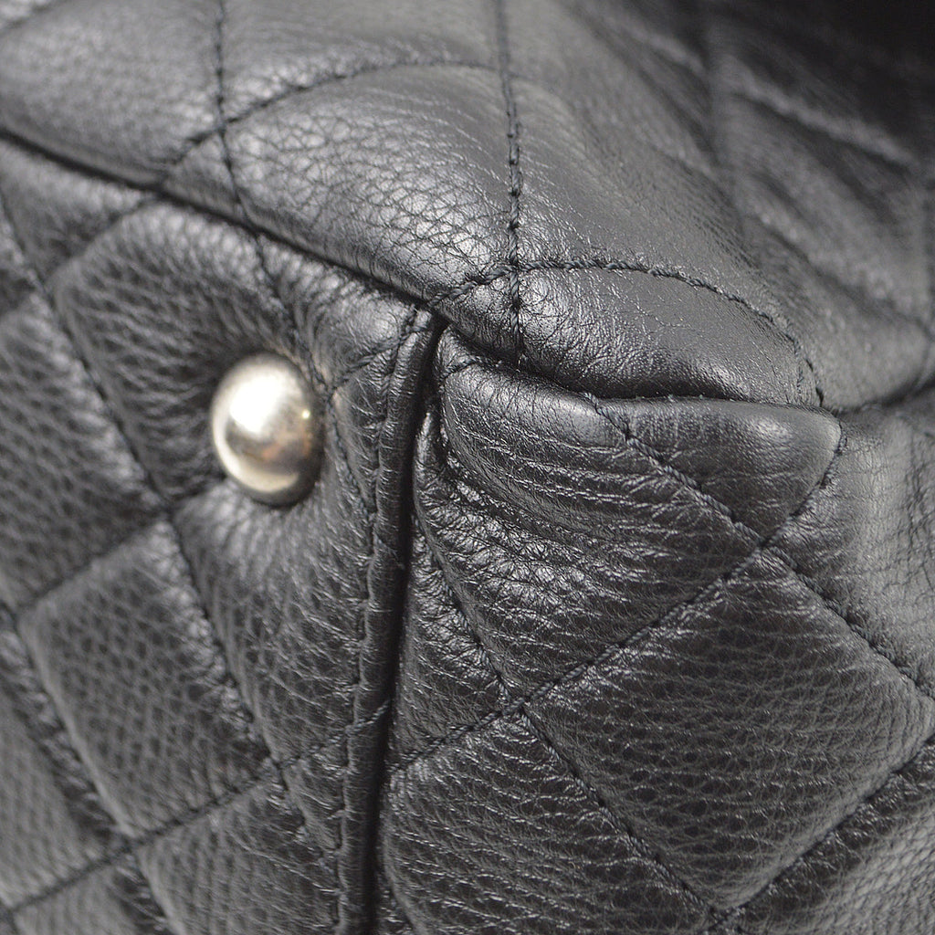 Chanel 2020-2021 Black Calfskin Classic XXL Single Flap Shoulder Bag