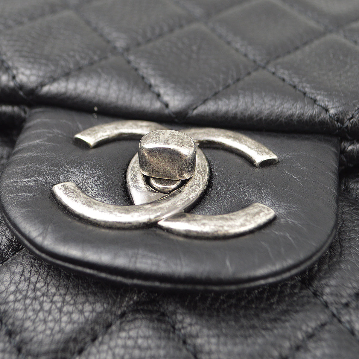 Chanel 2020-2021 Black Calfskin Classic XXL Single Flap Shoulder Bag