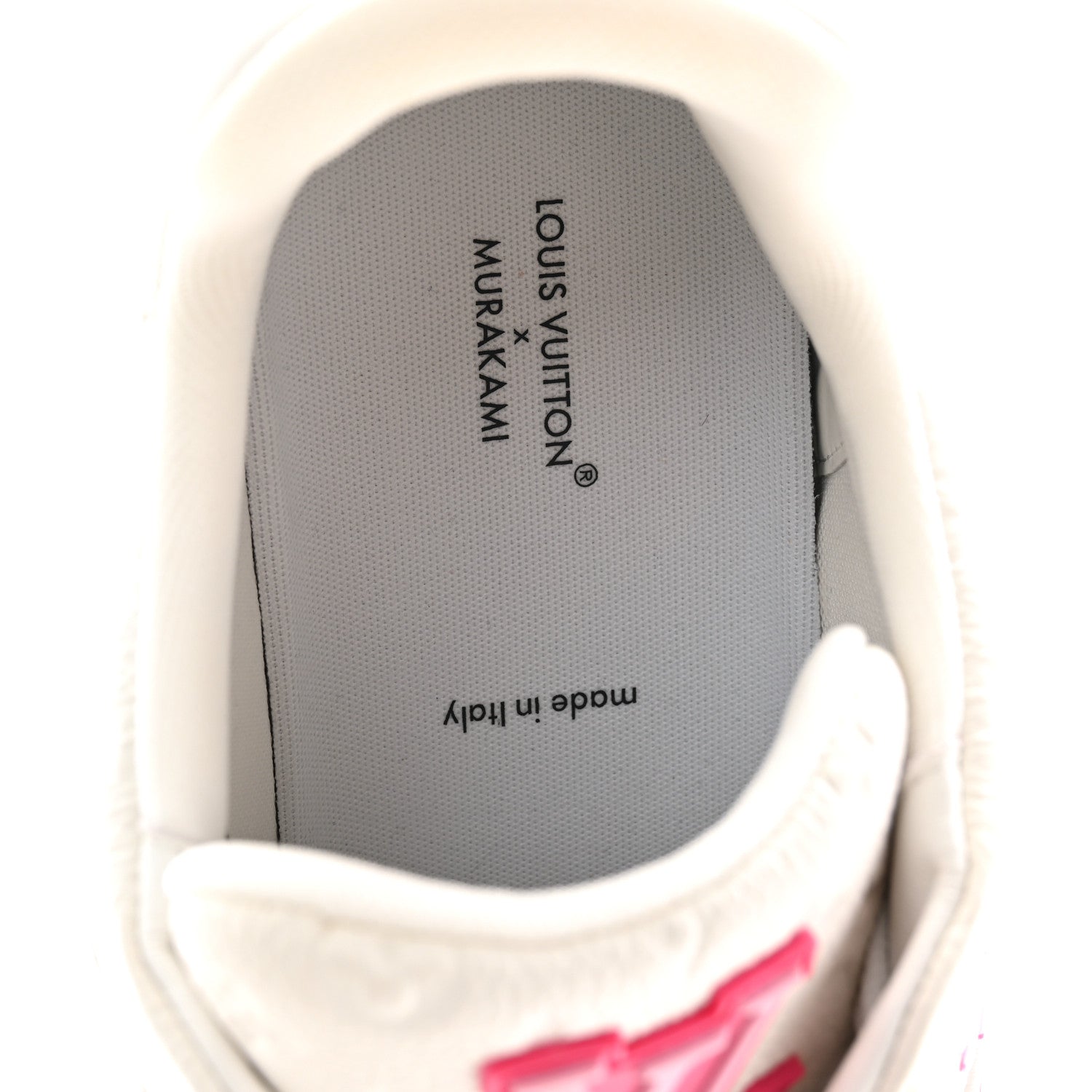 Louis Vuitton LV X TM Embossed Monogram Cherry Blossom LV Trainer Sneakers 41 White