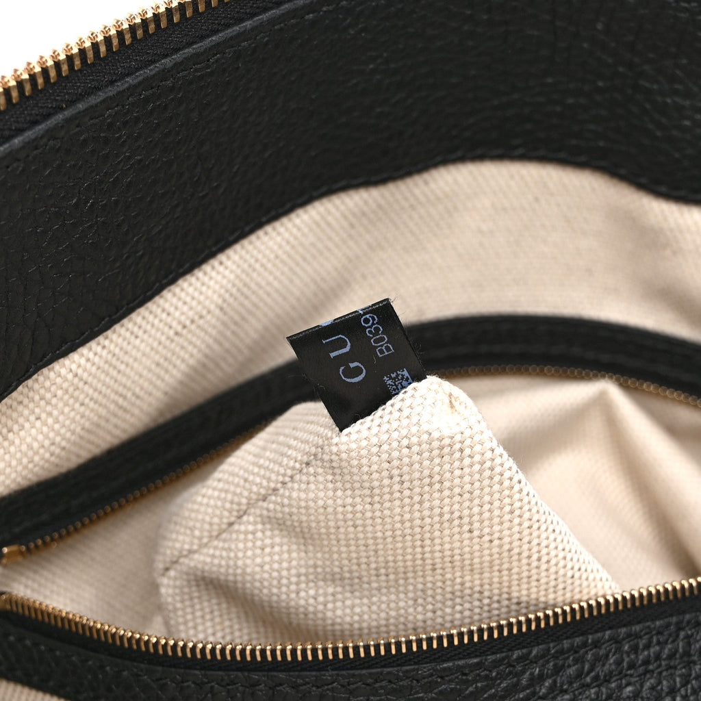 Gucci Pebbled Calfskin Large Soho Hobo Black