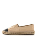 Lambskin CC Espadrilles 40 Beige Black