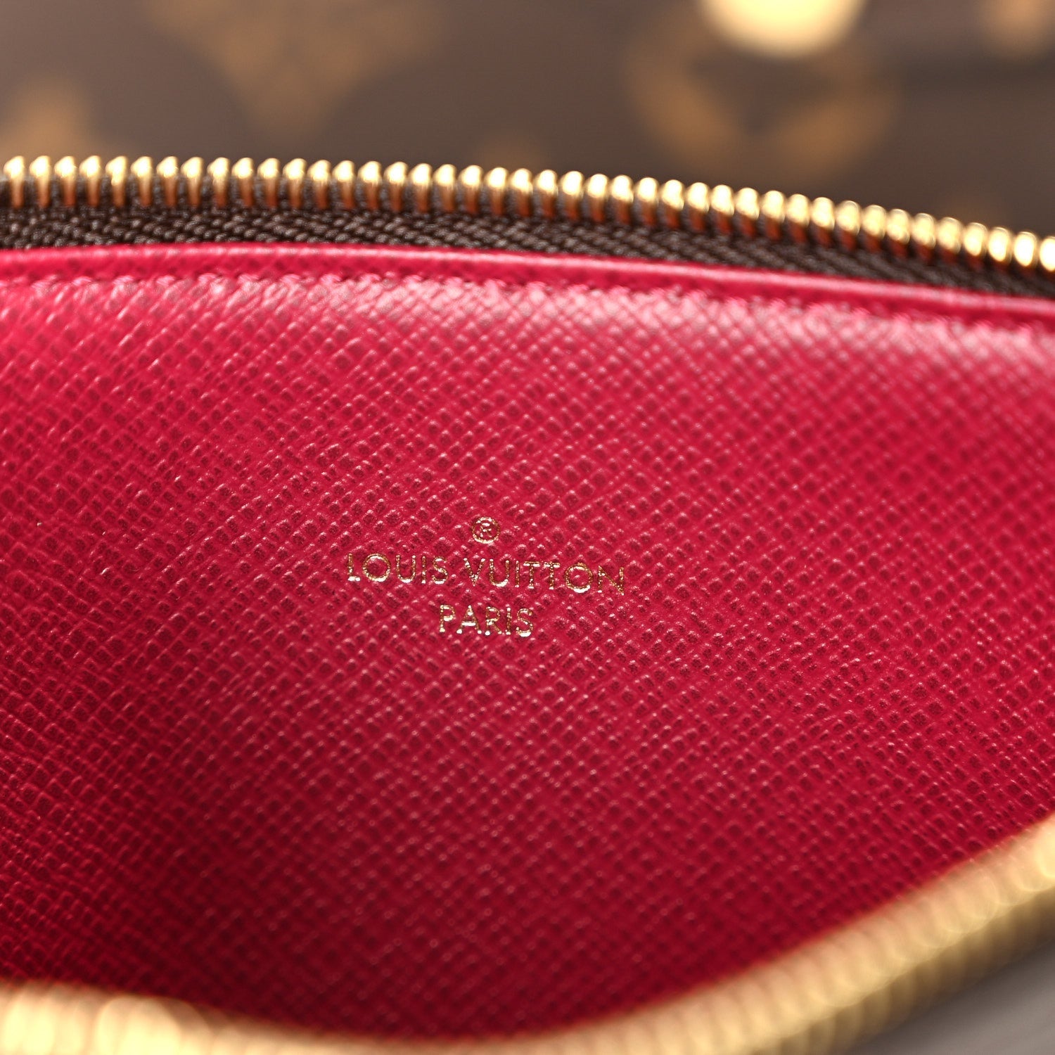 Louis Vuitton Monogram Pochette Felicie Chain Wallet Fuchsia