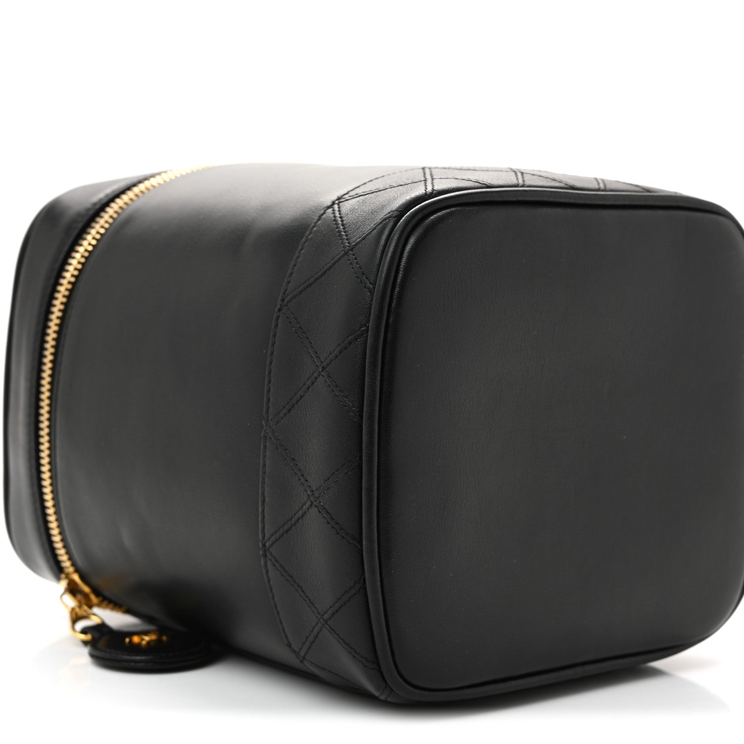 Lambskin Vanity Cosmetic Bag Black