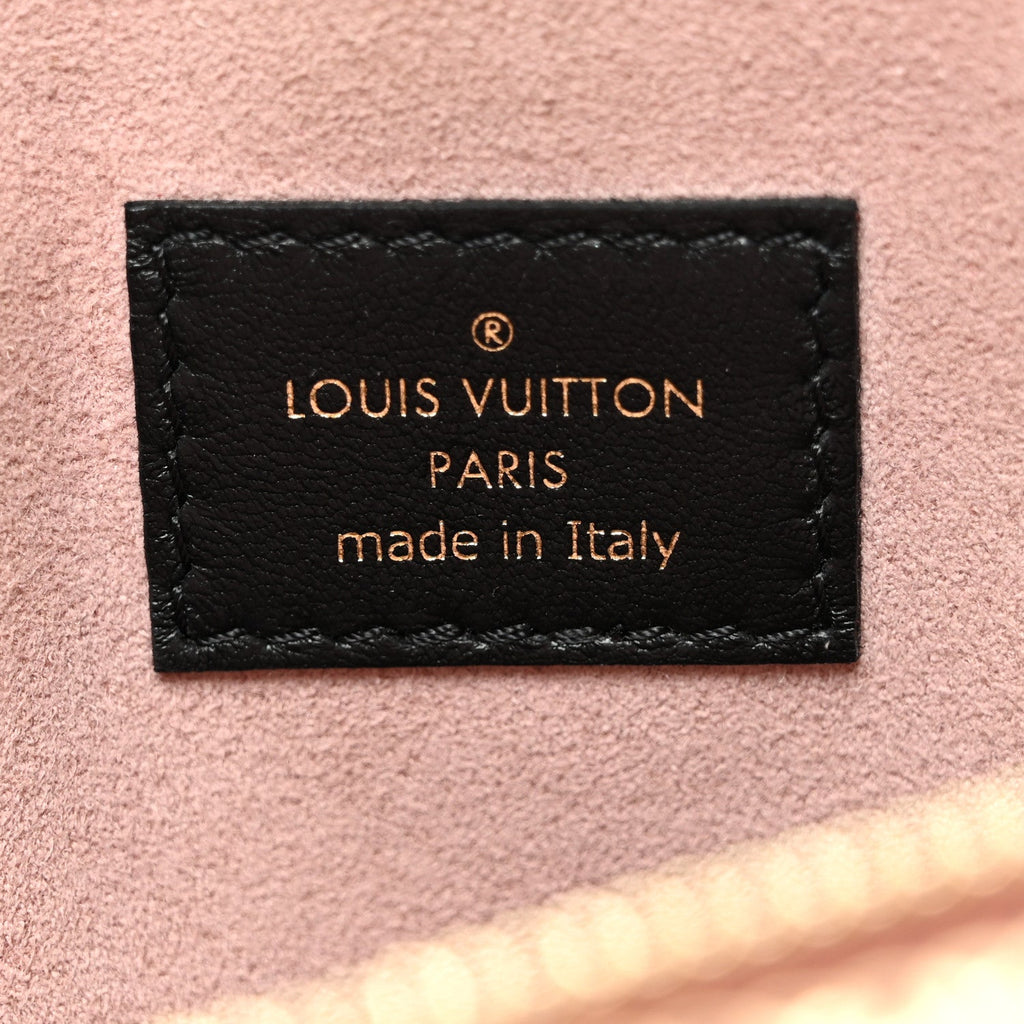 Louis Vuitton Lambskin Embossed Monogram Coussin PM Black