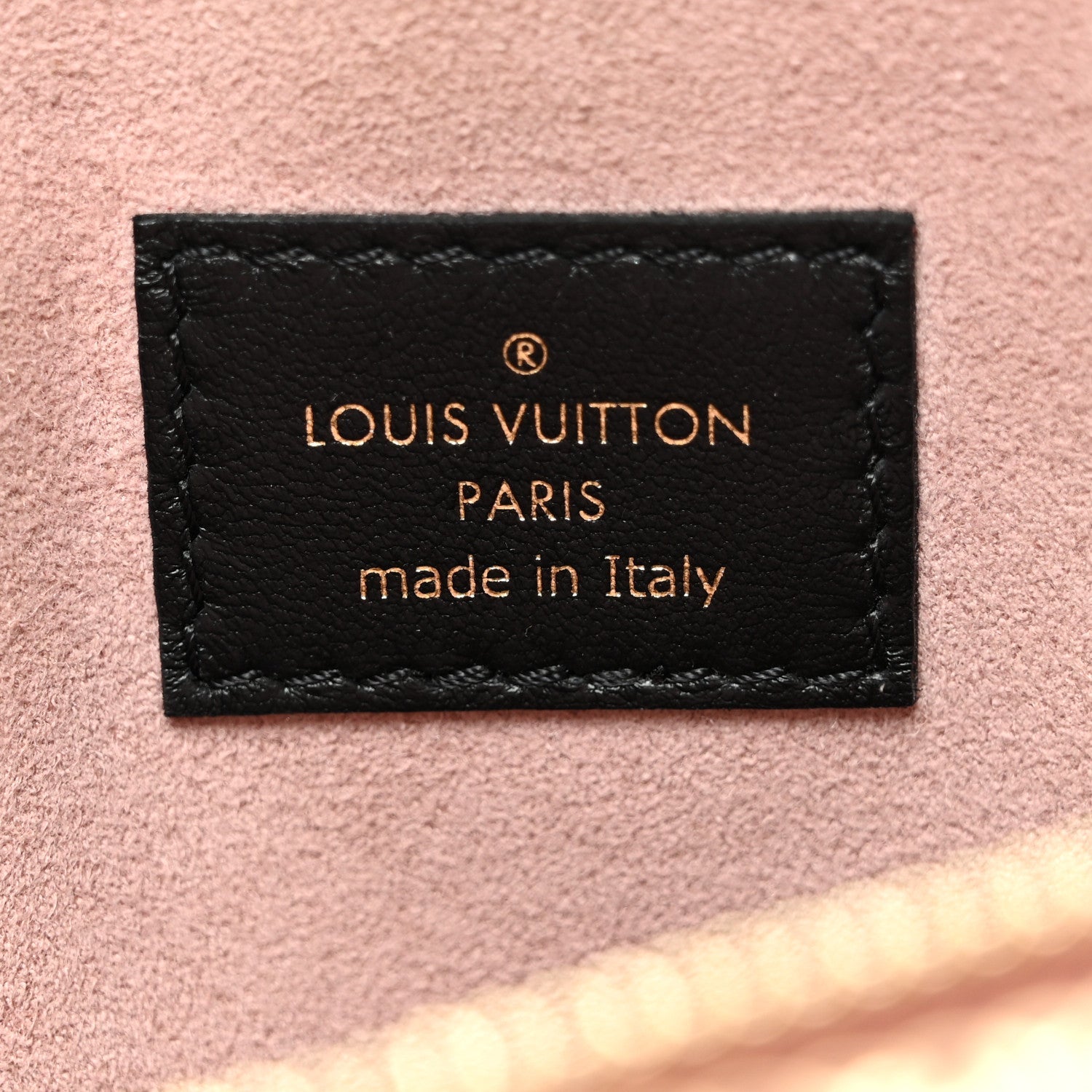 Louis Vuitton Lambskin Embossed Monogram Coussin PM Black
