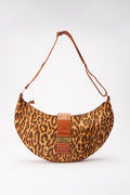 Dior Leopard Calf Hair Moon Hobo Bag