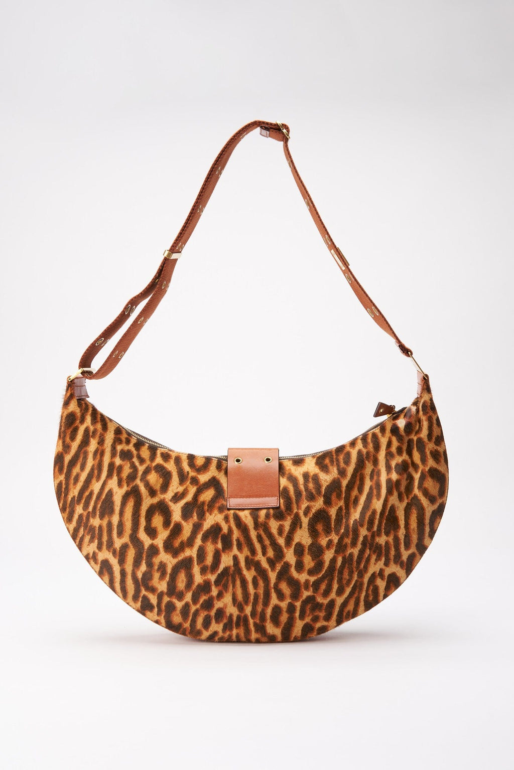 Dior Leopard Calf Hair Moon Hobo Bag