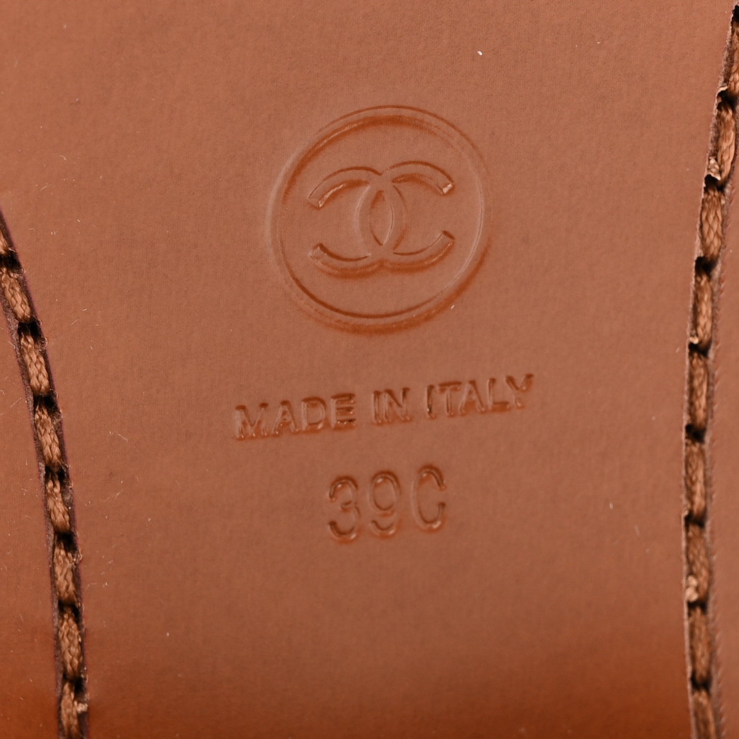 Calfskin CC Logo Mid Calf Boots 39 Brown