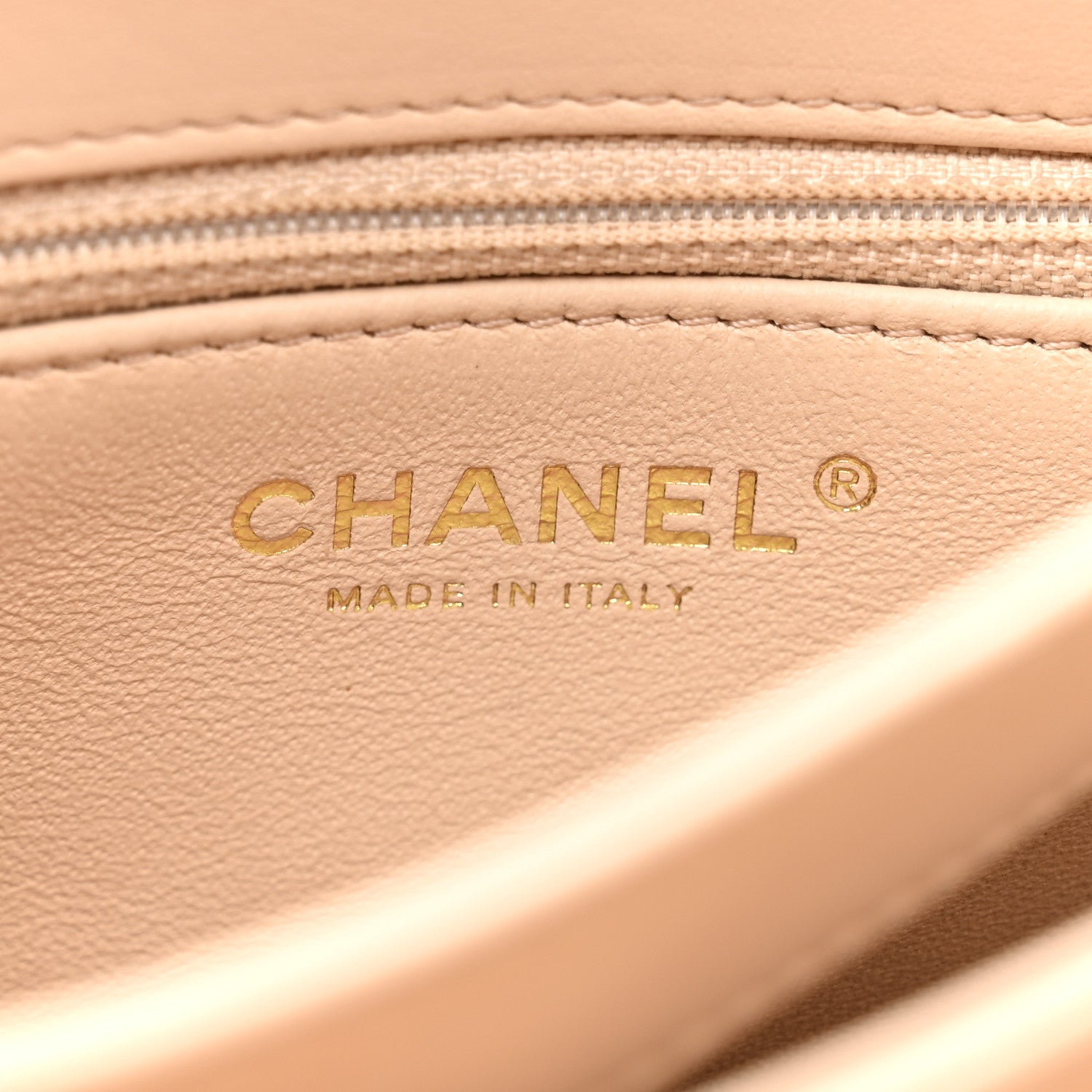 Chanel Lambskin Quilted Small Trendy CC Dual Handle Flap Bag Beige