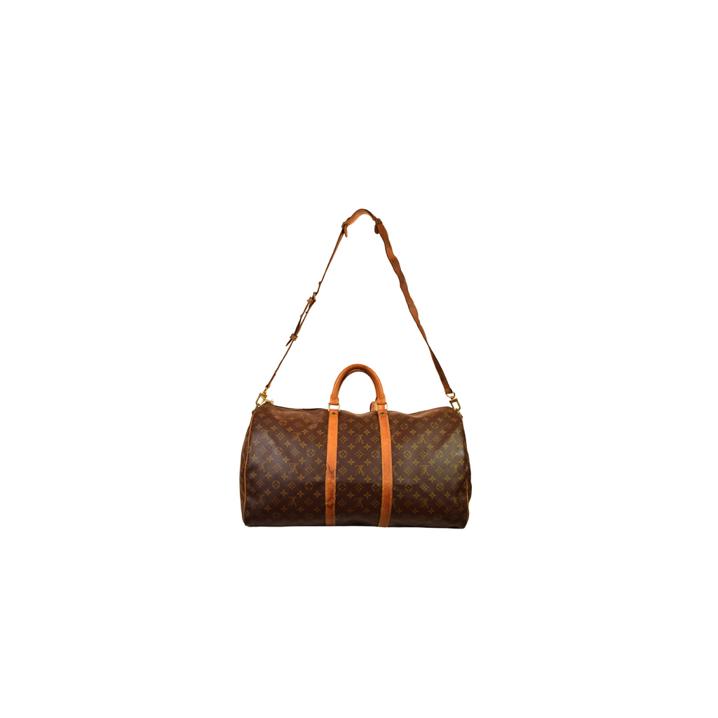 Louis Vuitton Keepall 55 Monogram Canvas + Stripe