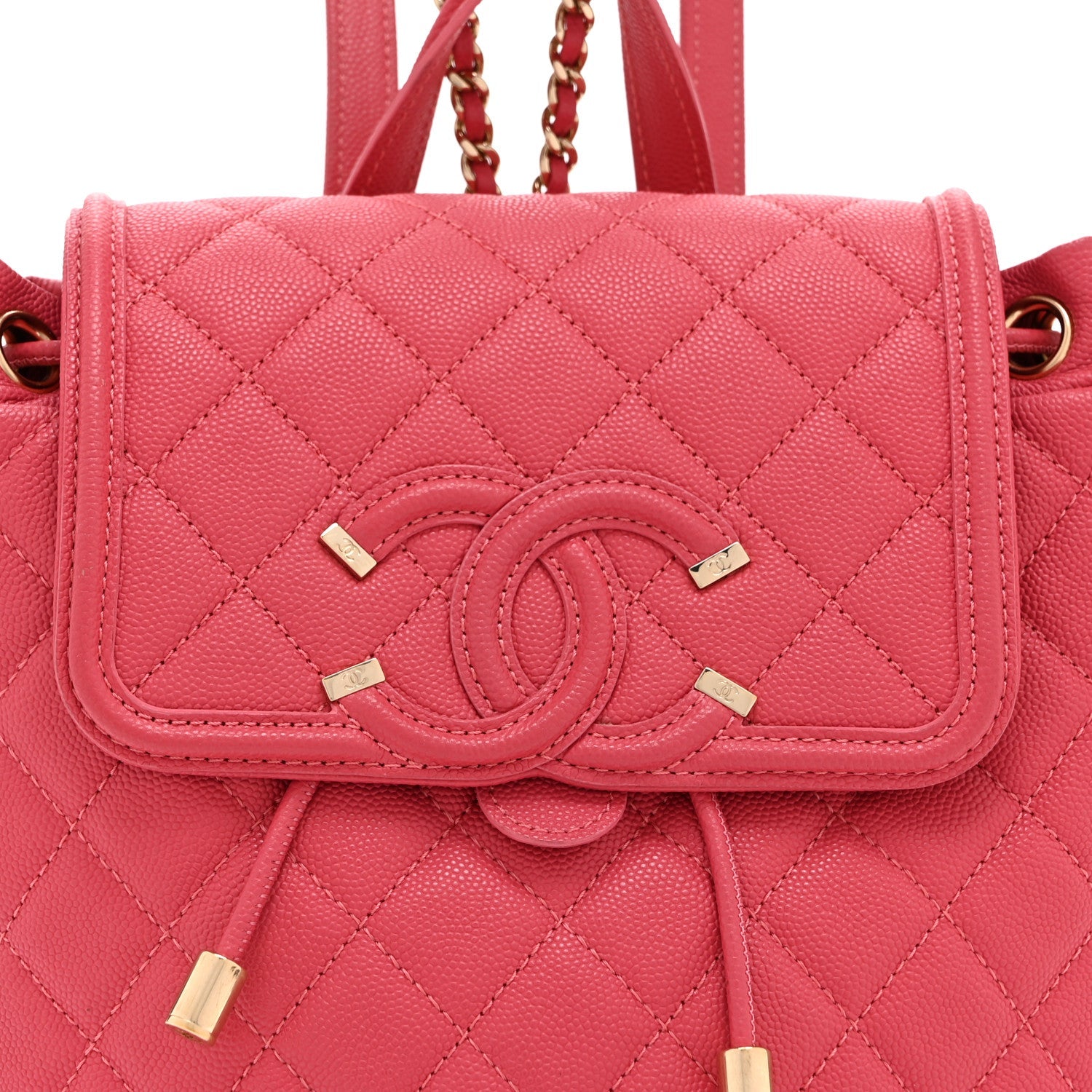 Chanel Caviar Quilted Small Filigree Backpack Pink