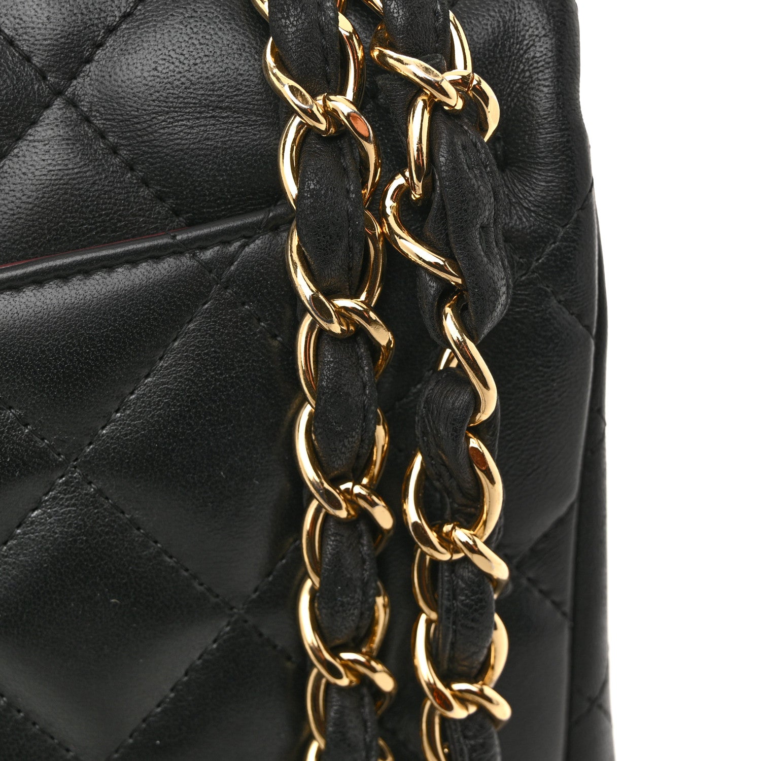 Chanel Lambskin Quilted Jumbo Double Flap Black