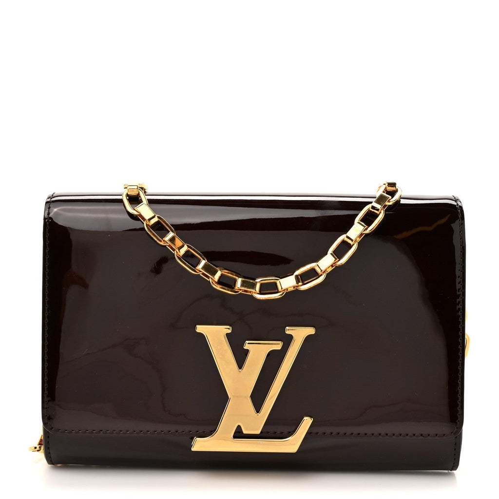 Louis Vuitton Patent Chain Louise GM Amarante
