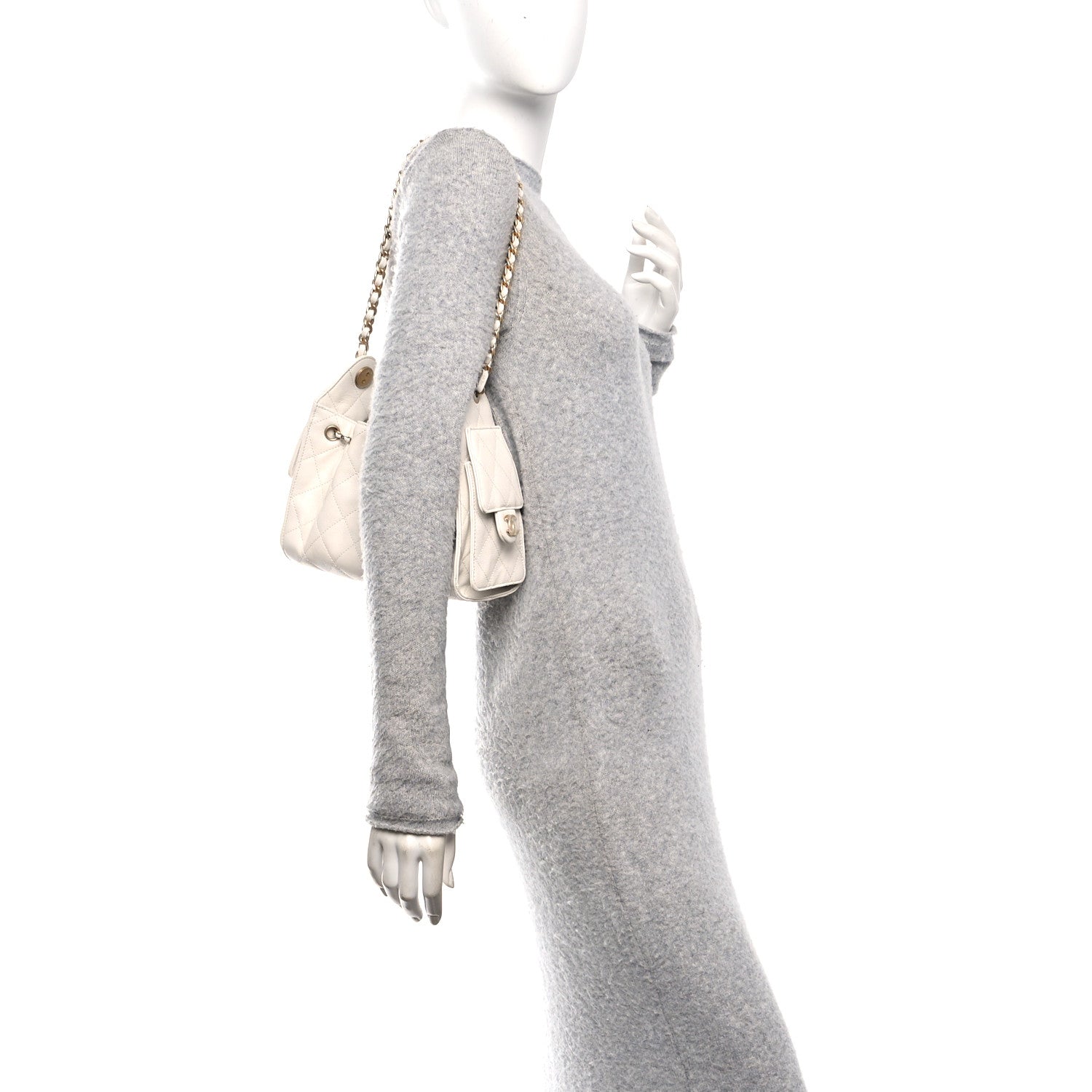Chanel Caviar Quilted Mini Chanel 25 Handbag White