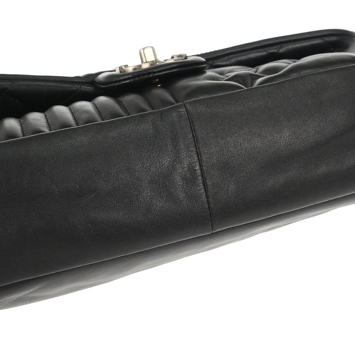 Chanel 2014 Black Lambskin Paris Dallas Stars and Stripes Flap Shoulder Bag