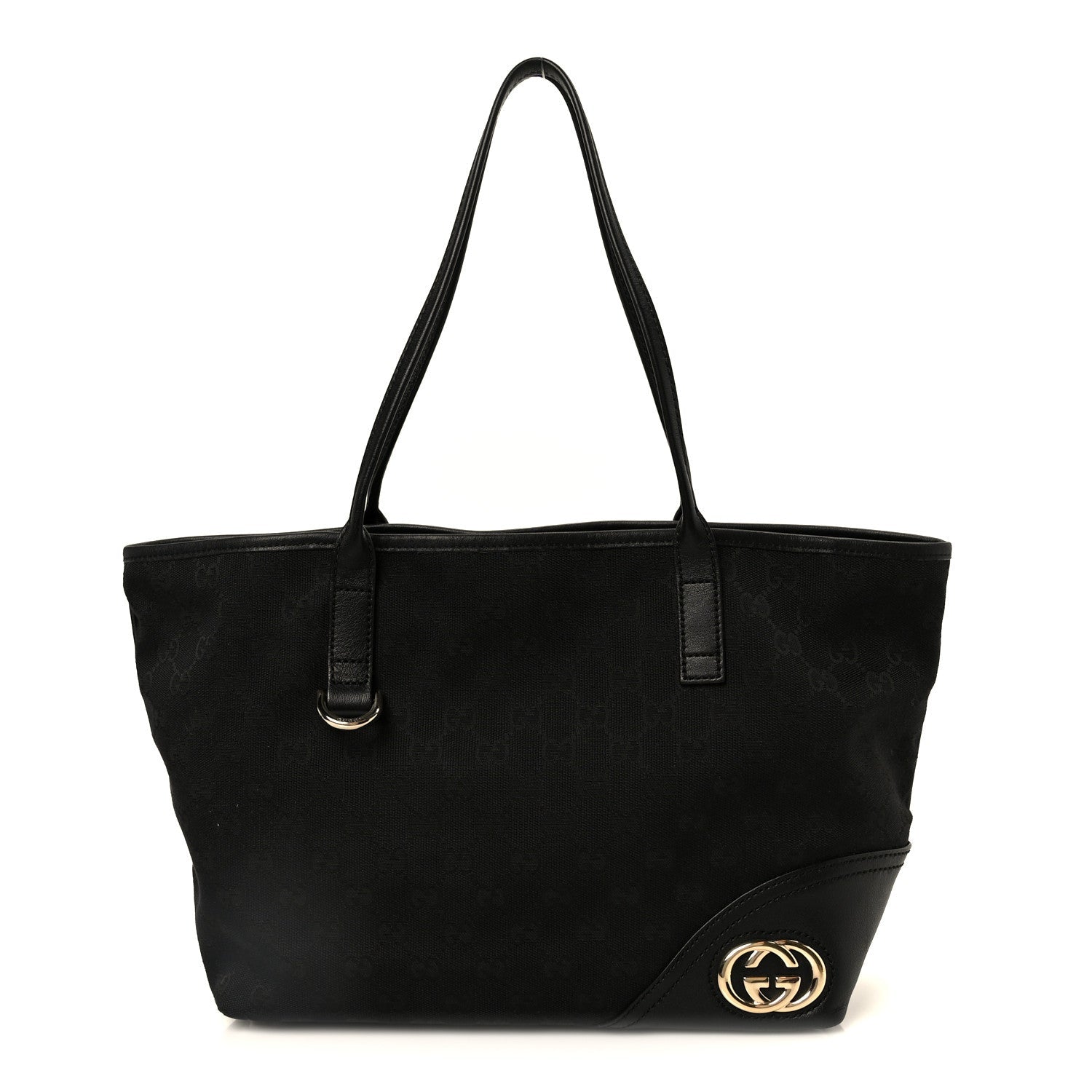 Gucci Monogram Medium New Britt Tote Black