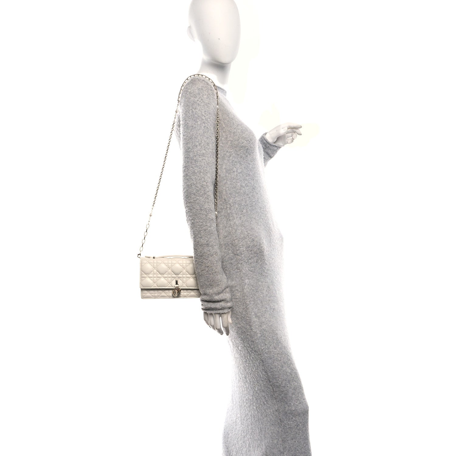 Christian Dior Lambskin Cannage Mini My Dior Bag Latte