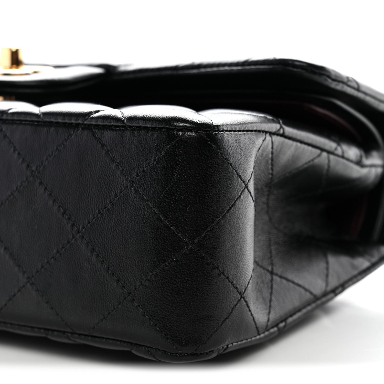 Chanel Lambskin Quilted Small Double Flap Black