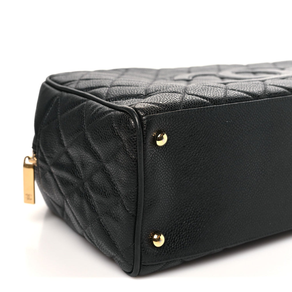 Chanel Caviar Quilted Large Bowler Black