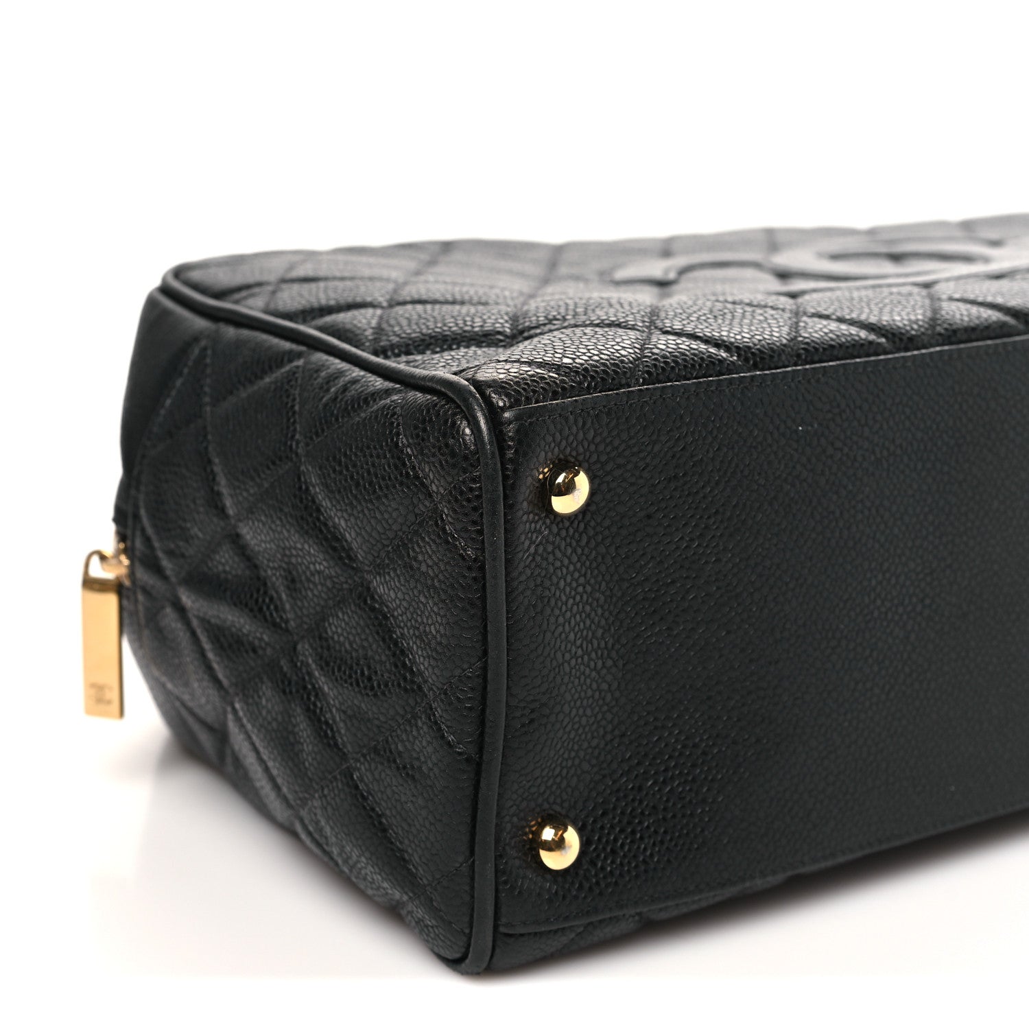 Chanel Caviar Quilted Large Bowler Black