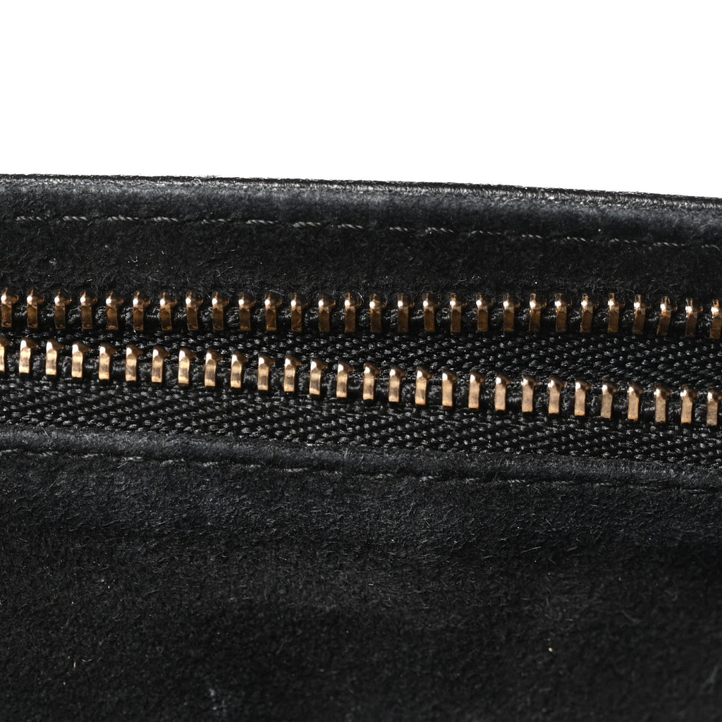 Christian Dior Calfskin Studded Diorama Wallet on Chain Pouch Black