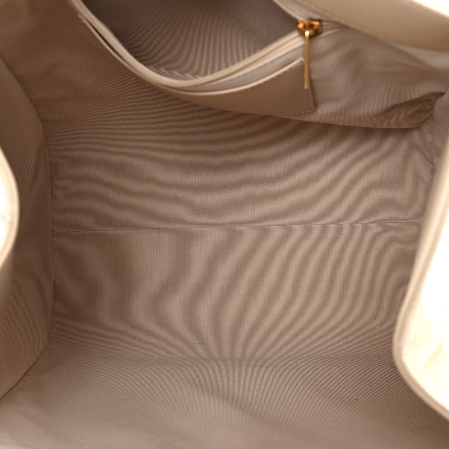 Chanel Caviar Stitched Pocket CC Large Tote Light Beige