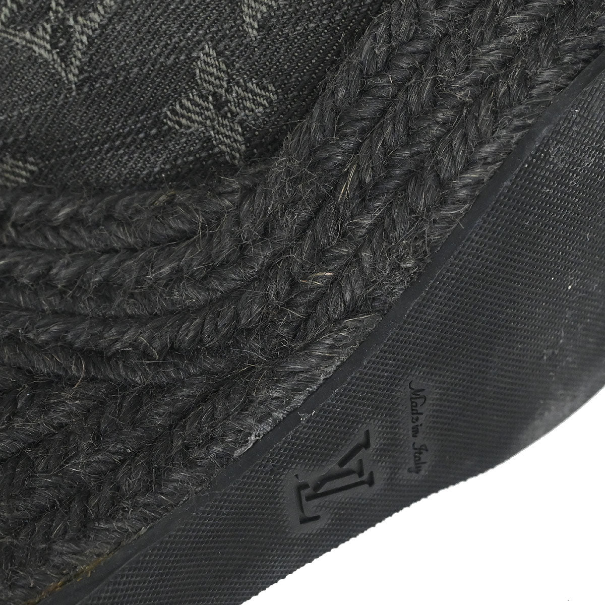 Louis Vuitton * Black Monogram Denim Sandals Shoes