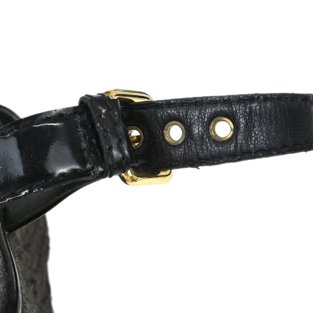 Louis Vuitton * Black Monogram Denim Sandals Shoes