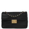 Chanel 2015-2016 Black Lambskin Medium Pagoda Flap Shoulder Bag