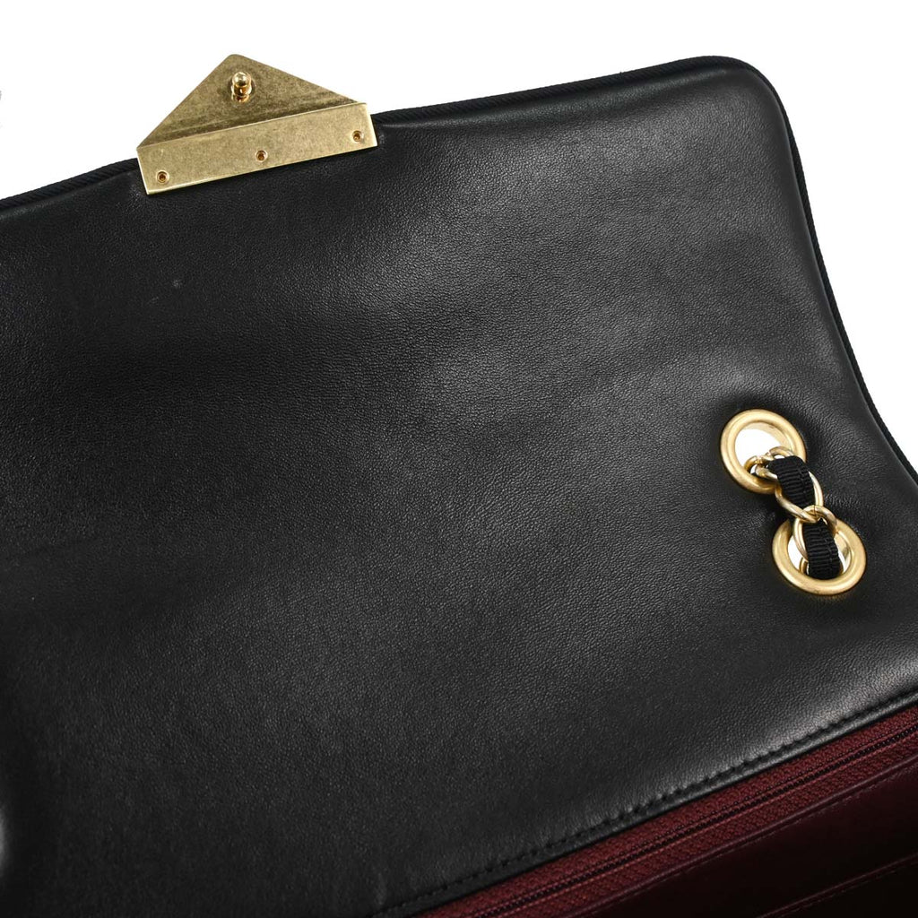 Chanel 2015-2016 Black Lambskin Medium Pagoda Flap Shoulder Bag
