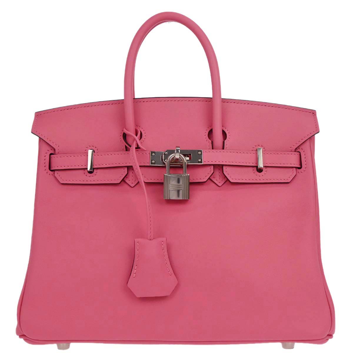 Hermes Rose Azalee Swift Birkin 25 Handbag