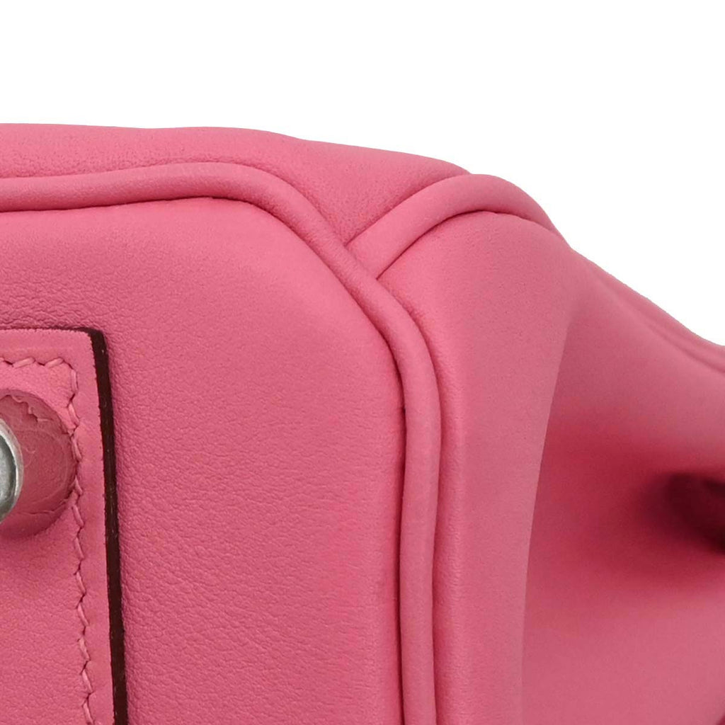Hermes Rose Azalee Swift Birkin 25 Handbag