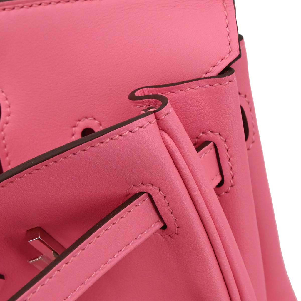 Hermes Rose Azalee Swift Birkin 25 Handbag