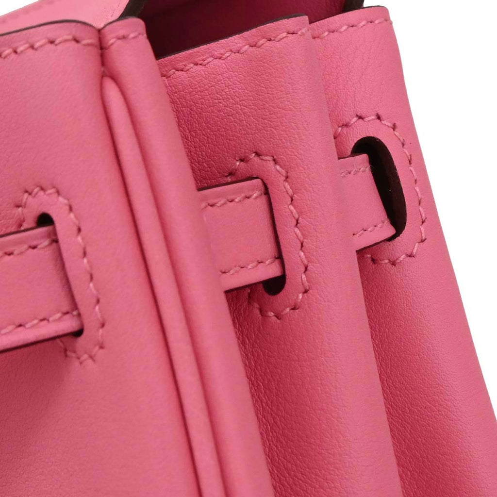 Hermes Rose Azalee Swift Birkin 25 Handbag